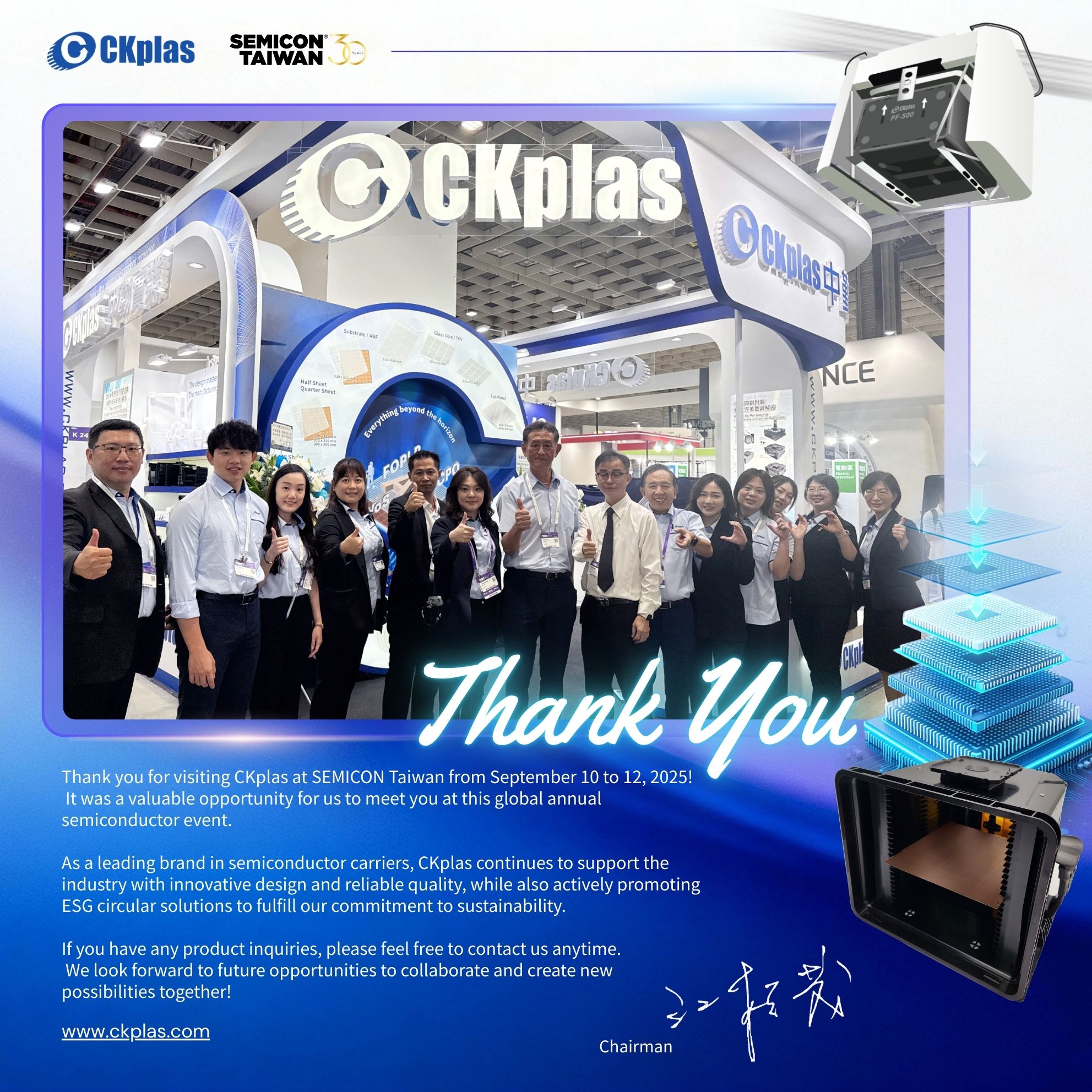 SEMICON Taiwan 2025 CKplas
