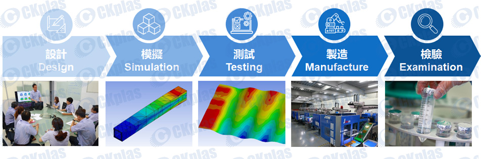 CFRP carbon fiber is a fiber that is lighter than aluminum, stronger than steel, and thinner than hair, with a carbon content of over 90%. CK Plastics deeply understands customer needs, designs and develops in sync, and continuously innovates to achieve breakthroughs. By applying core key technologies, we enhance the added value of carbon fiber composite products and improve international competitiveness. 
Currently, CK Plastics' CFRP carbon fiber Reinforced Polymer are widely applied in various fields such as the semiconductor industry, green energy industry, and biomedical materials.